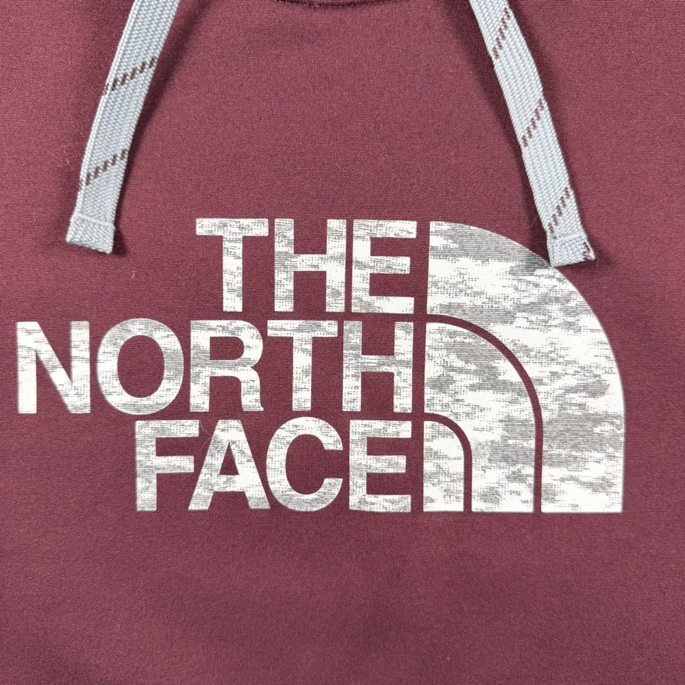 The North Face Mens Hoodie Maroon Burgundy Pullover Logo NF0A2TGG Medium